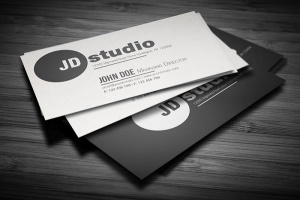 Professionally printed business cards